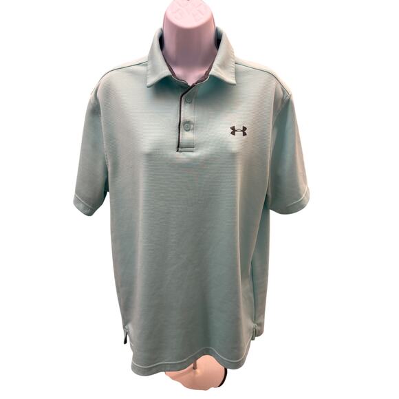 Under Armour Other - Under Armour Men size M Polo HeatGear Loose Green Athletic Shirt short sleeve